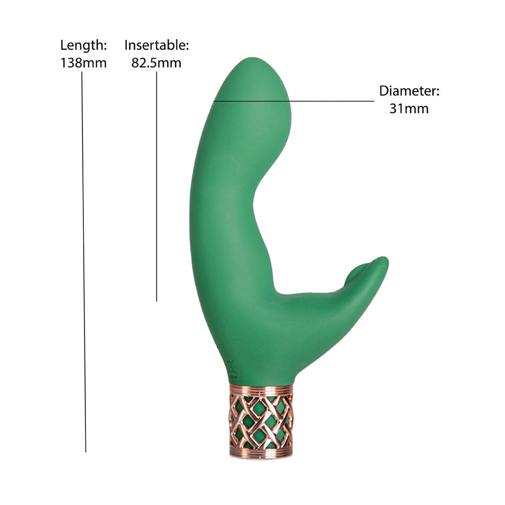 Pillow Talk® Secrets - Sinful – Masseur vibrant double de luxe - Vert