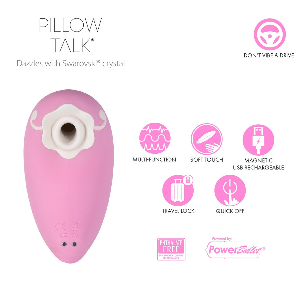 Pillow Talk - Rêveur - Masseur clitoridien luxueux - Rose