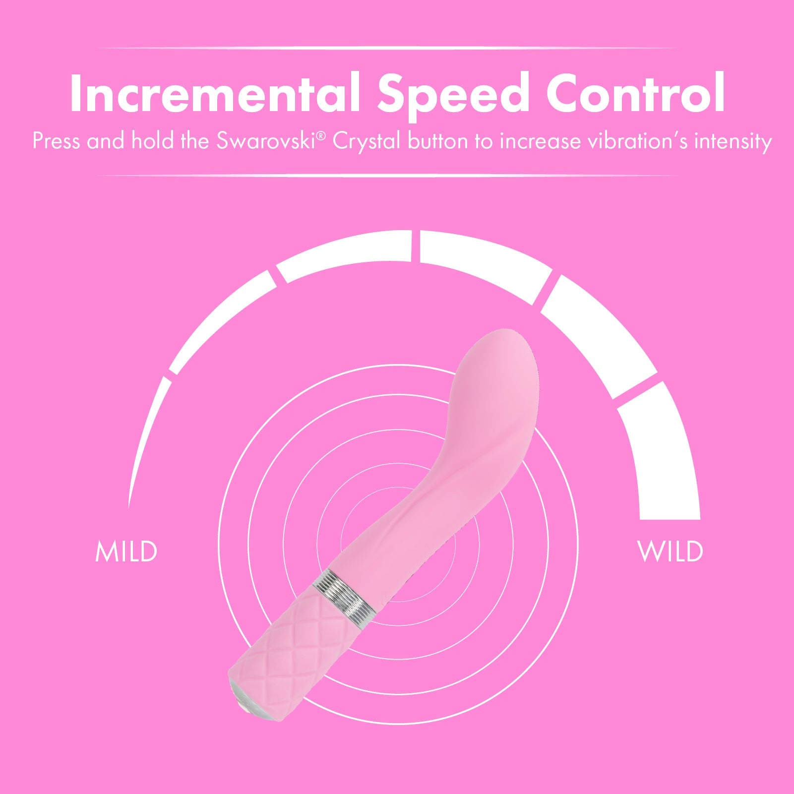 Pure Love® - Vibrateur Point G avec Cristal Swarovski® - Rose