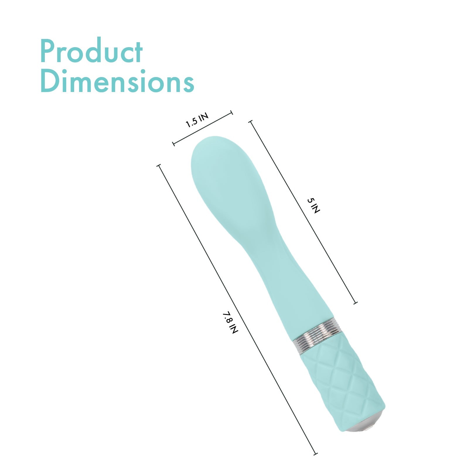 Pure Love® - Vibromasseur Point G avec Cristal Swarovski® – Bleu sarcelle