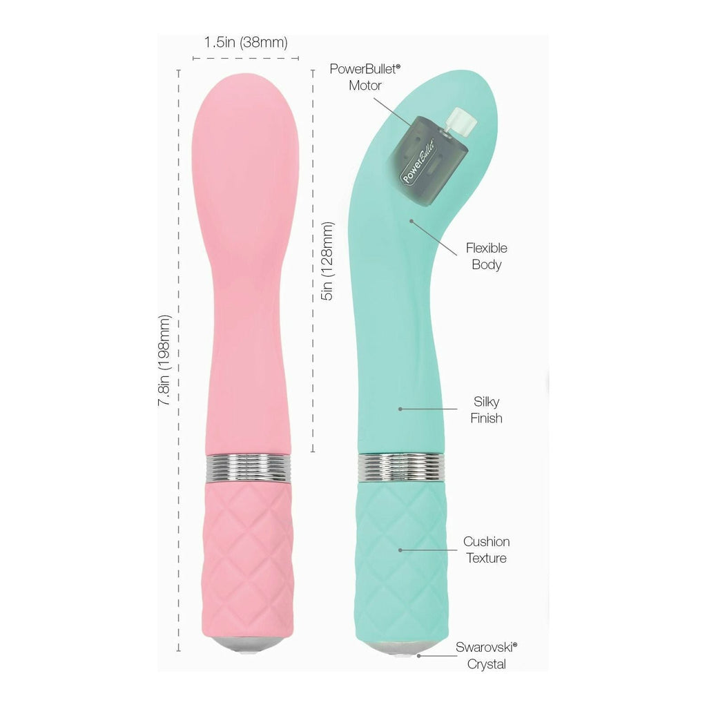 Pillow Talk - Vibrateur G-Spot Sassy - Rechargeable - Bleu sarcelle