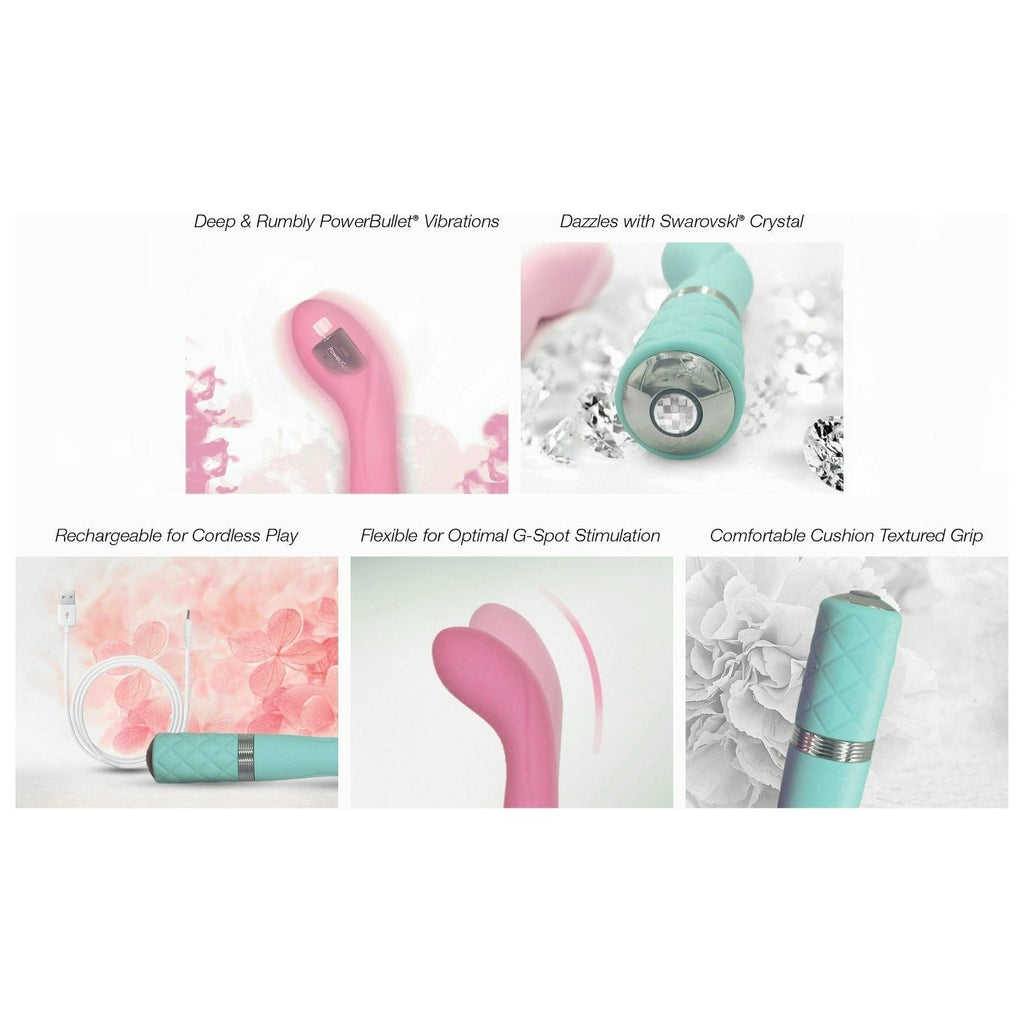 Pillow Talk - Vibrateur G-Spot Sassy - Rechargeable - Bleu sarcelle
