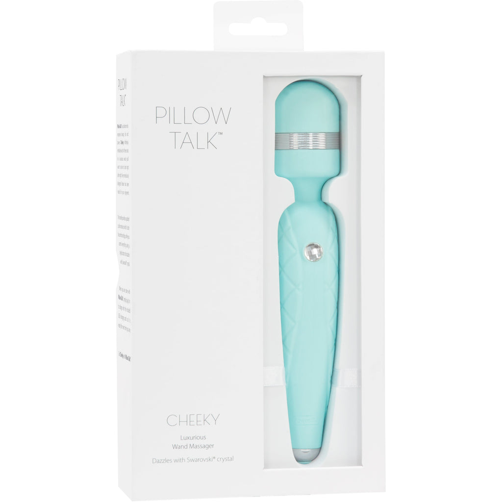 Pillow Talk - Cheeky - Vibrating Wand - Rechargeable - Teal