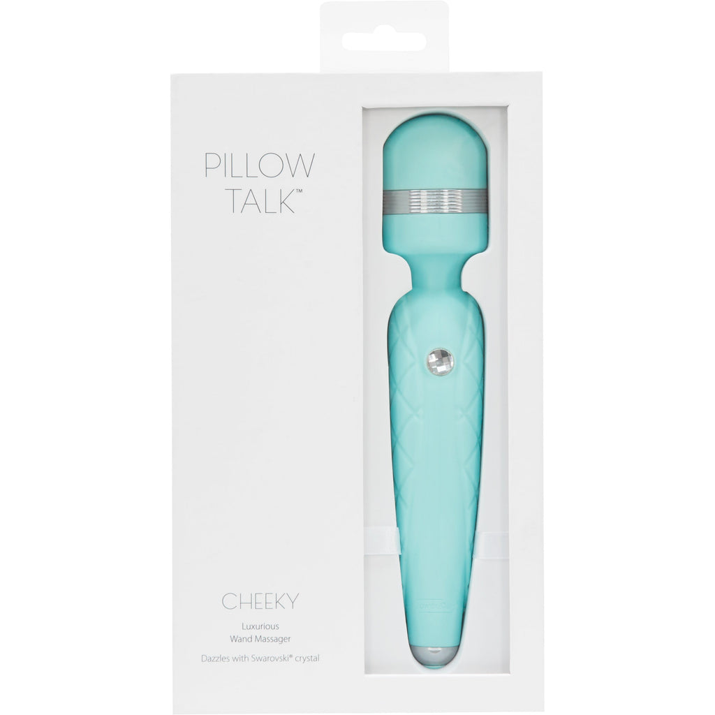 Pillow Talk - Cheeky - Vibrating Wand - Rechargeable - Teal