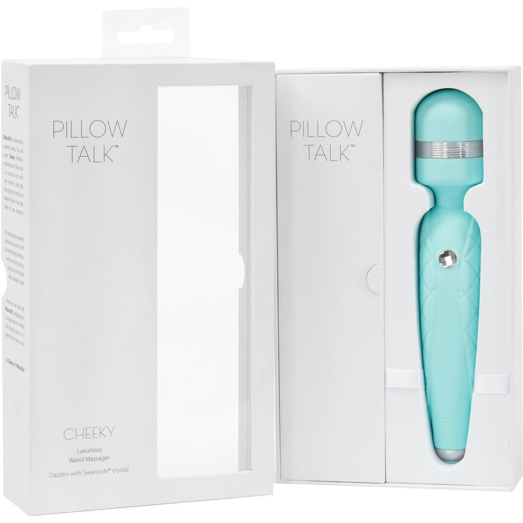 Pillow Talk - Cheeky - Vibrating Wand - Rechargeable - Teal