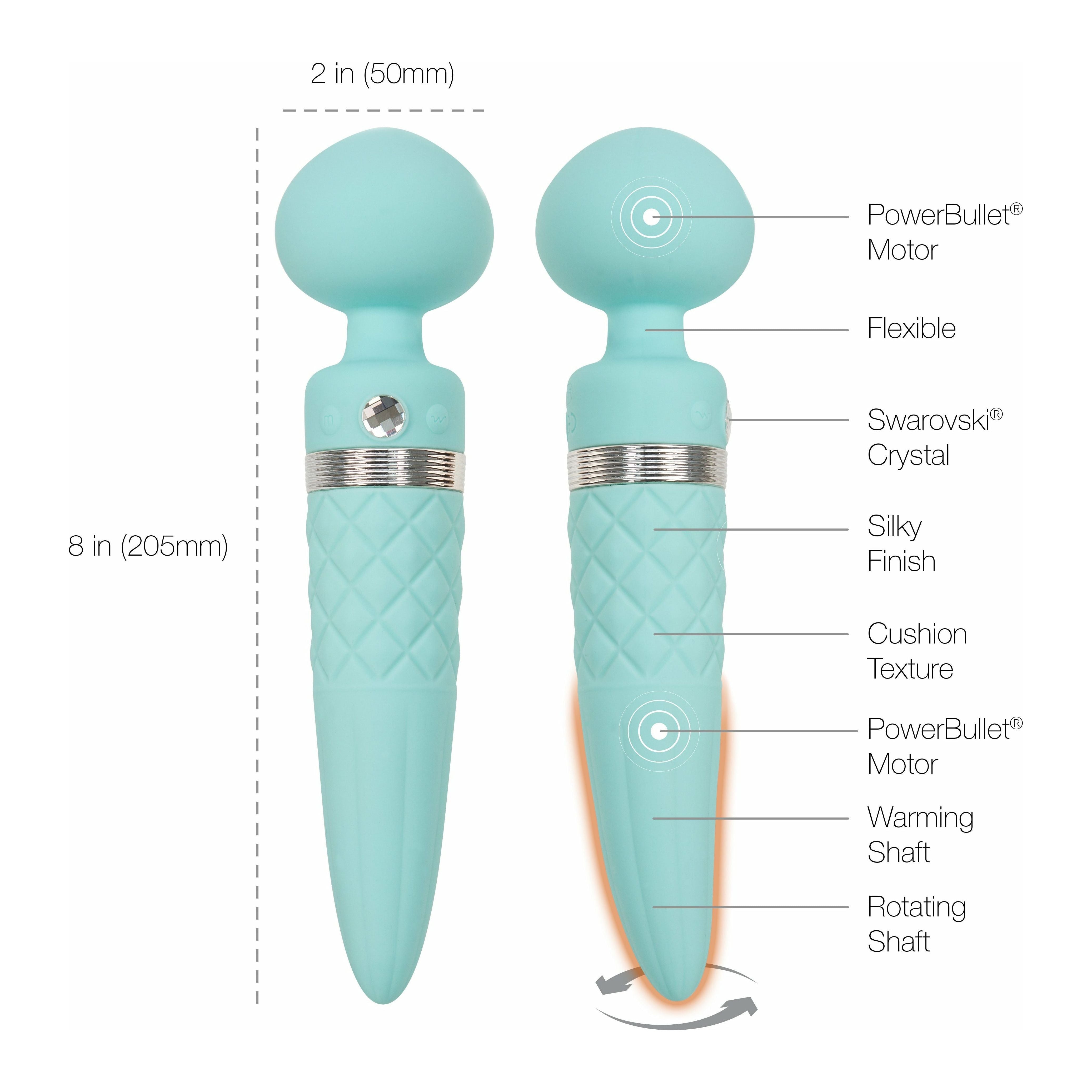 Pillow Talk - Vibromasseur double extrémité sensuel - Rechargeable - Bleu sarcelle