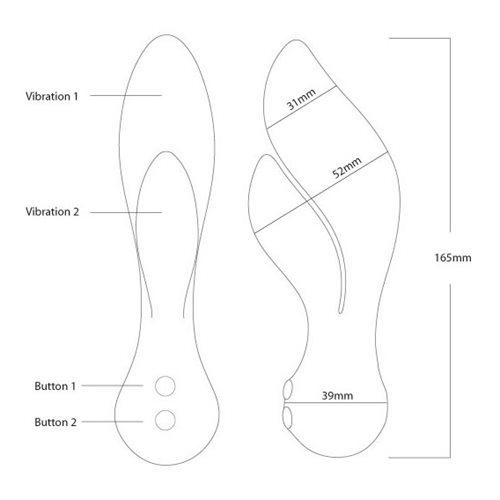 Swan - Feather - Dual Vibrator - Rechargeable - Pink