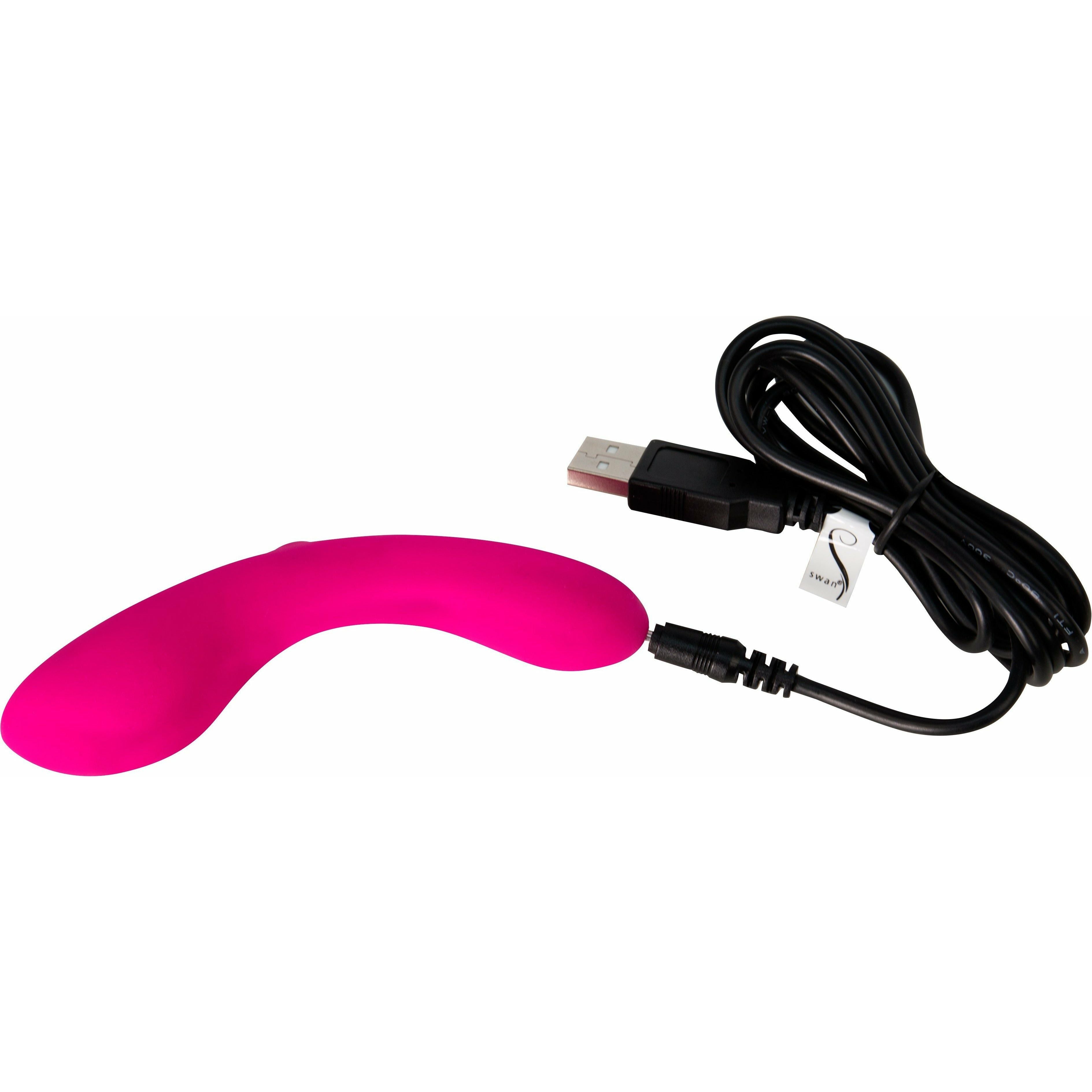 Swan - Mini Wand - Clitoral Vibrator - Rechargeable - Pink