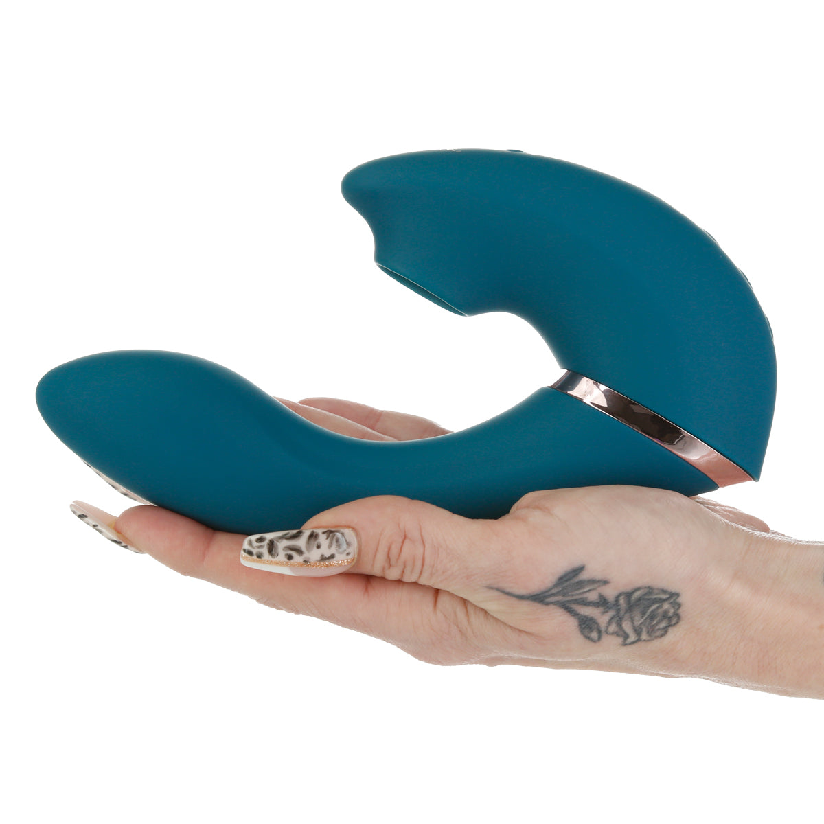 Swan - Monarch - Transform With A Twist Vibrator & Stimulator - Teal