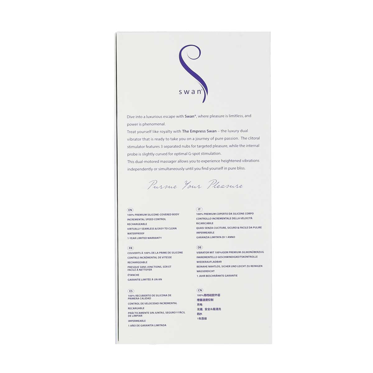 Swan - Empress - Dual Vibrator - Rechargeable - Lavender