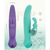 Swan - Touch - Duo - Dual Rabbit Vibrator - Rechargeable - Purple