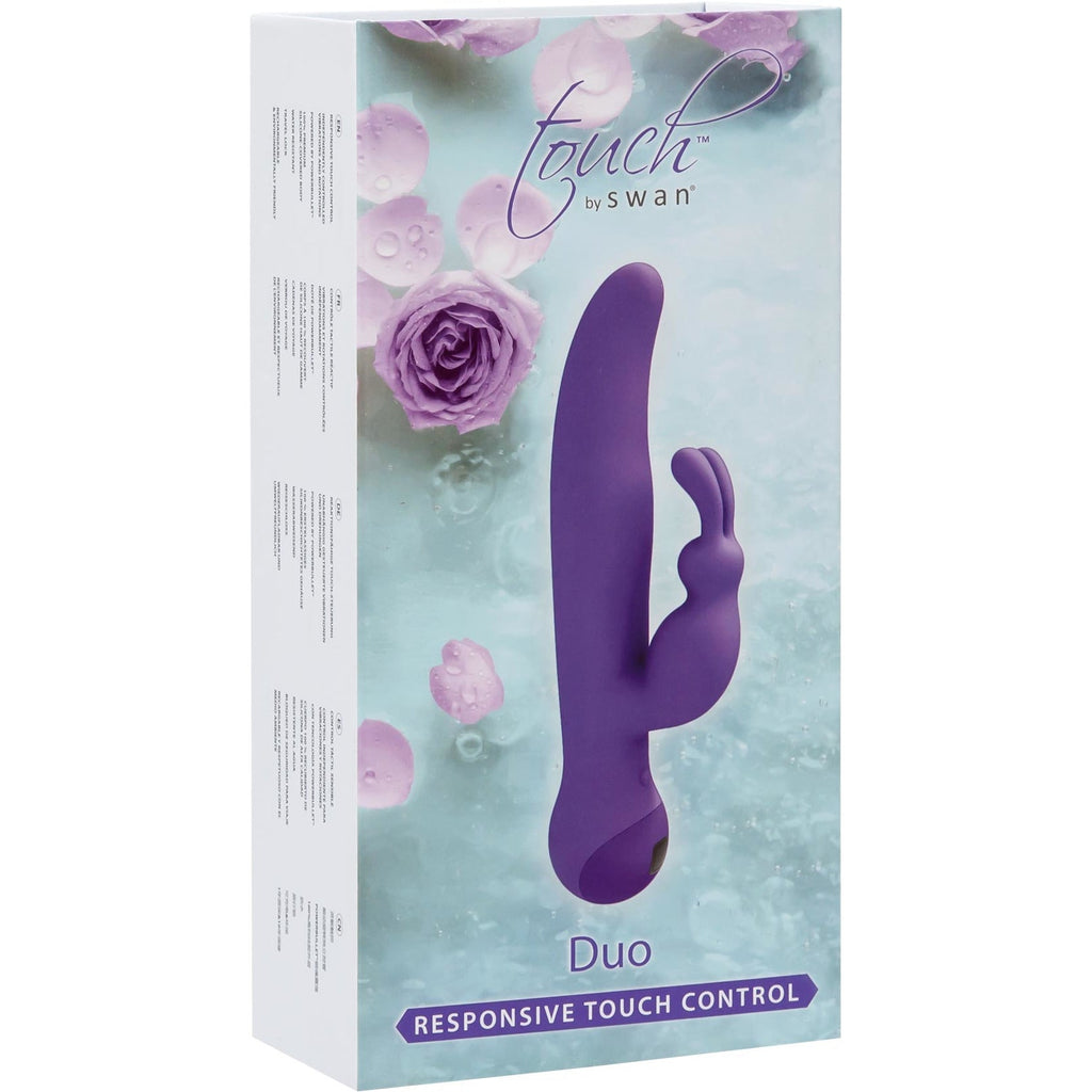 Swan - Touch - Duo - Dual Rabbit Vibrator - Rechargeable - Purple