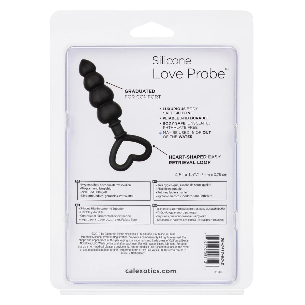 CalExotics® Silicone Heart Butt Plug – Black