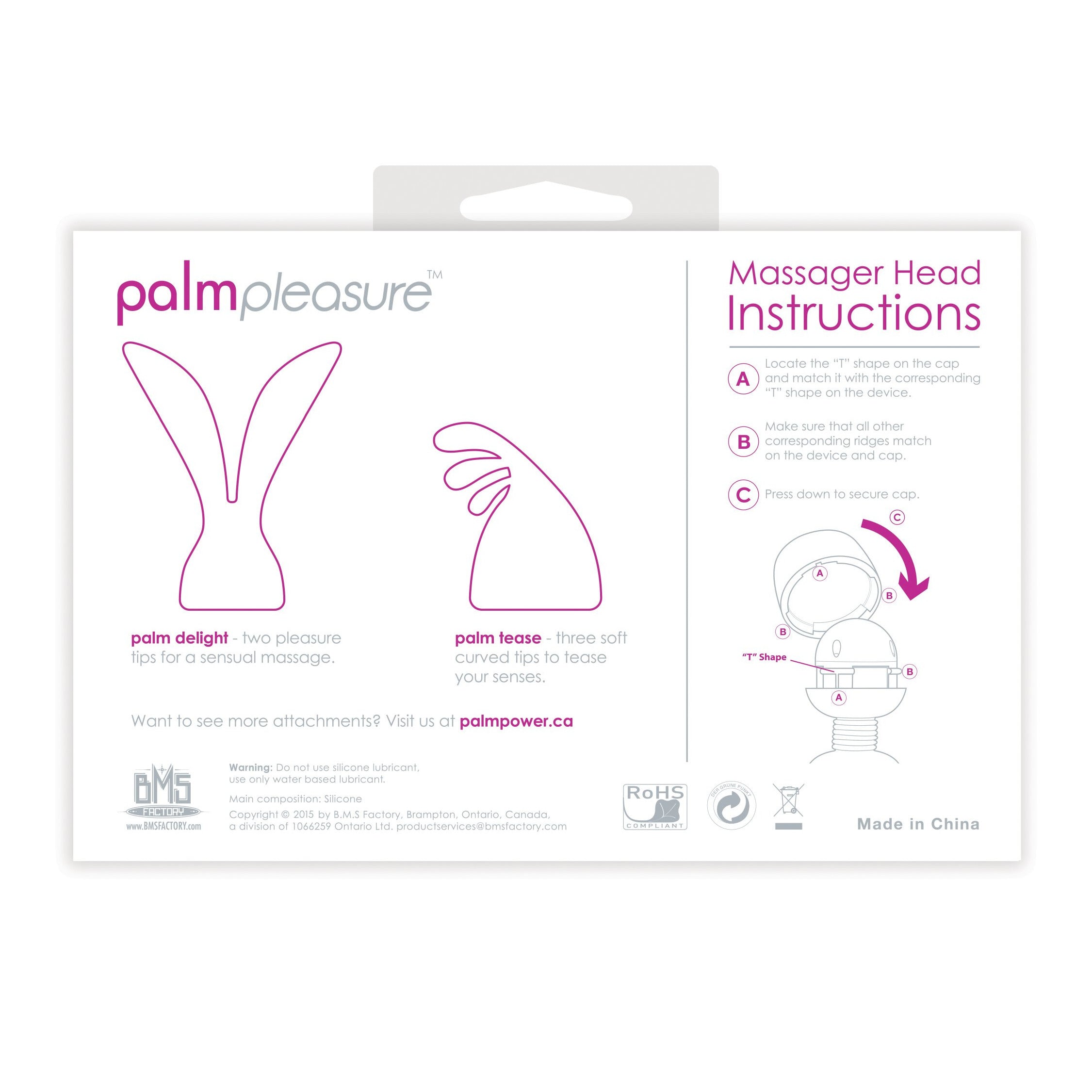 PalmPower - PalmPleasure Head Attachments (For use with PalmPower)
