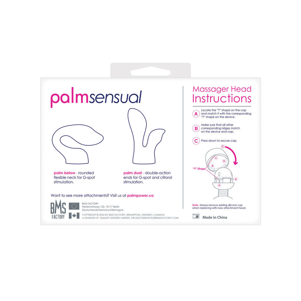 PalmPower - Embouts PalmSensual (À utiliser avec PalmPower®) - Bleu - 2 pièces