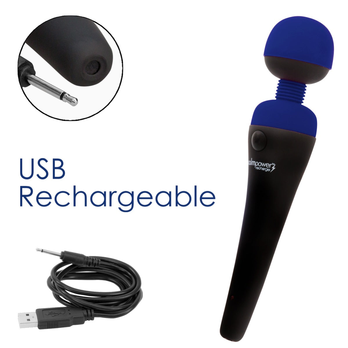 PalmPower - Baguette de massage rechargeable - Bleu