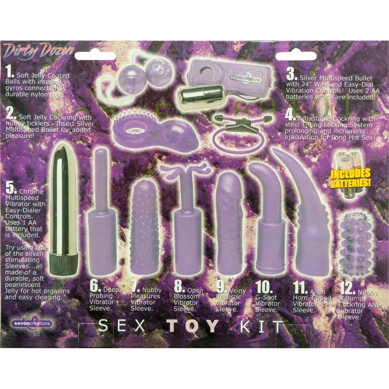 Dirty Dozen - Sex Toy Kit - Purple