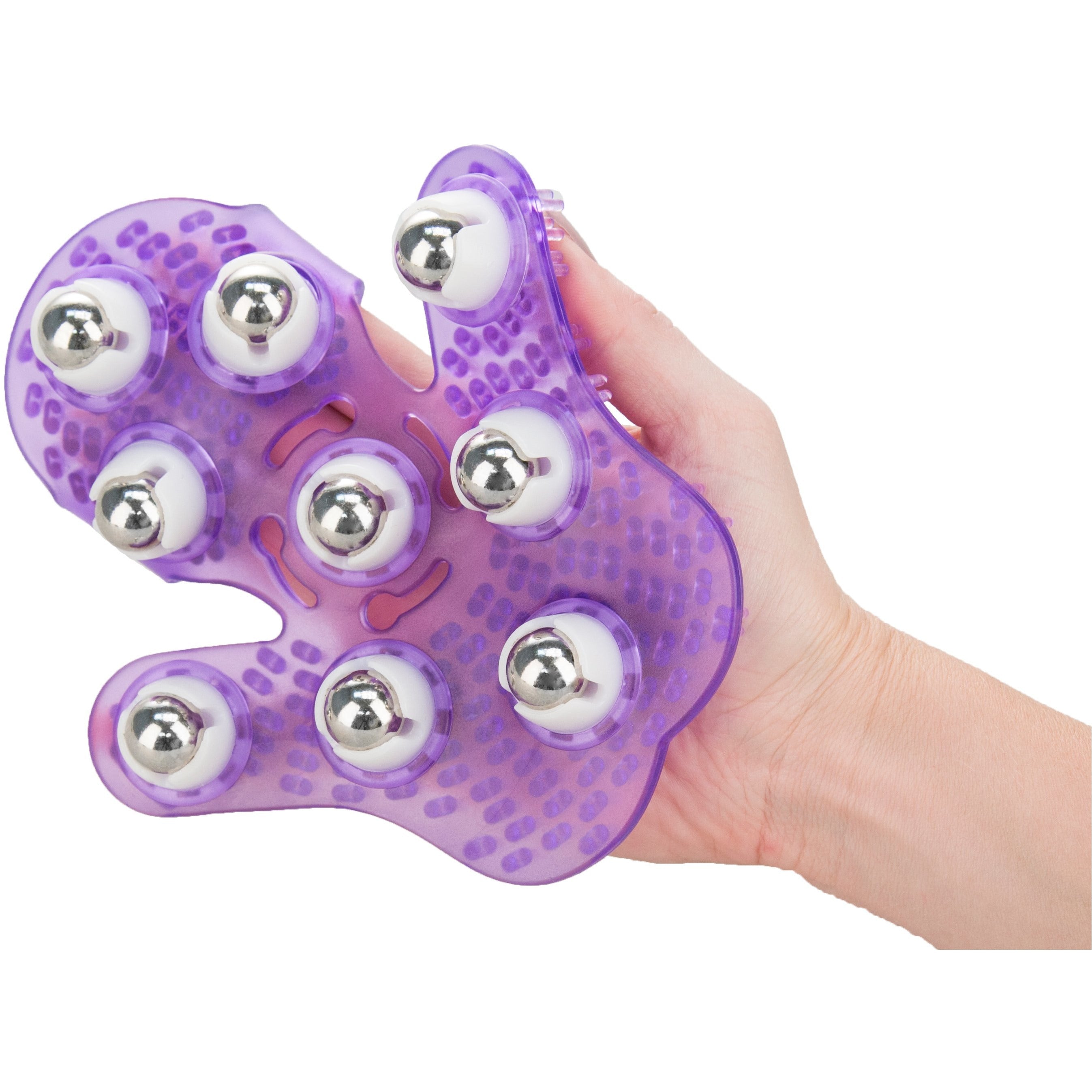 Roller Ball Massage Glove - Purple