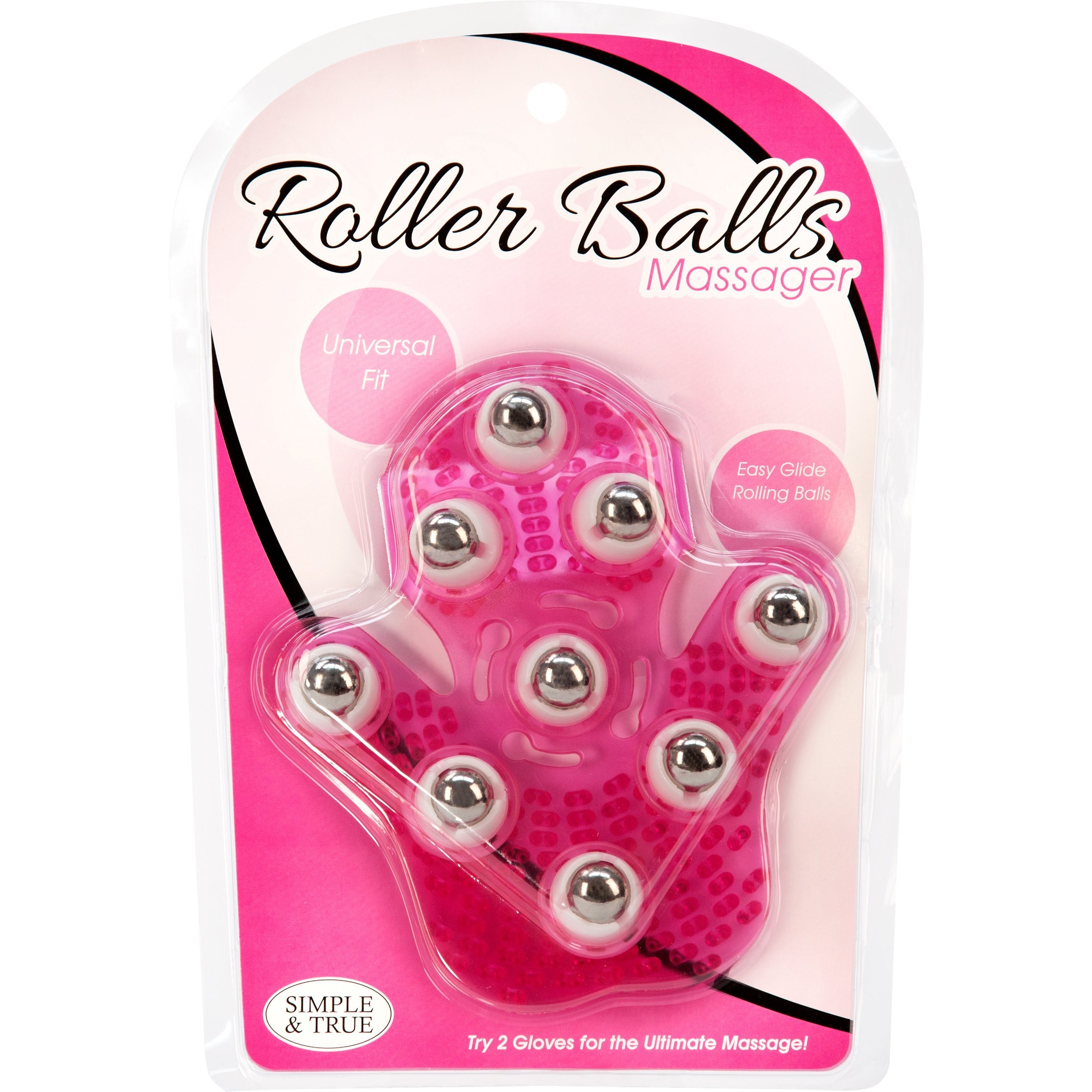 Roller Ball Massage Glove - Pink