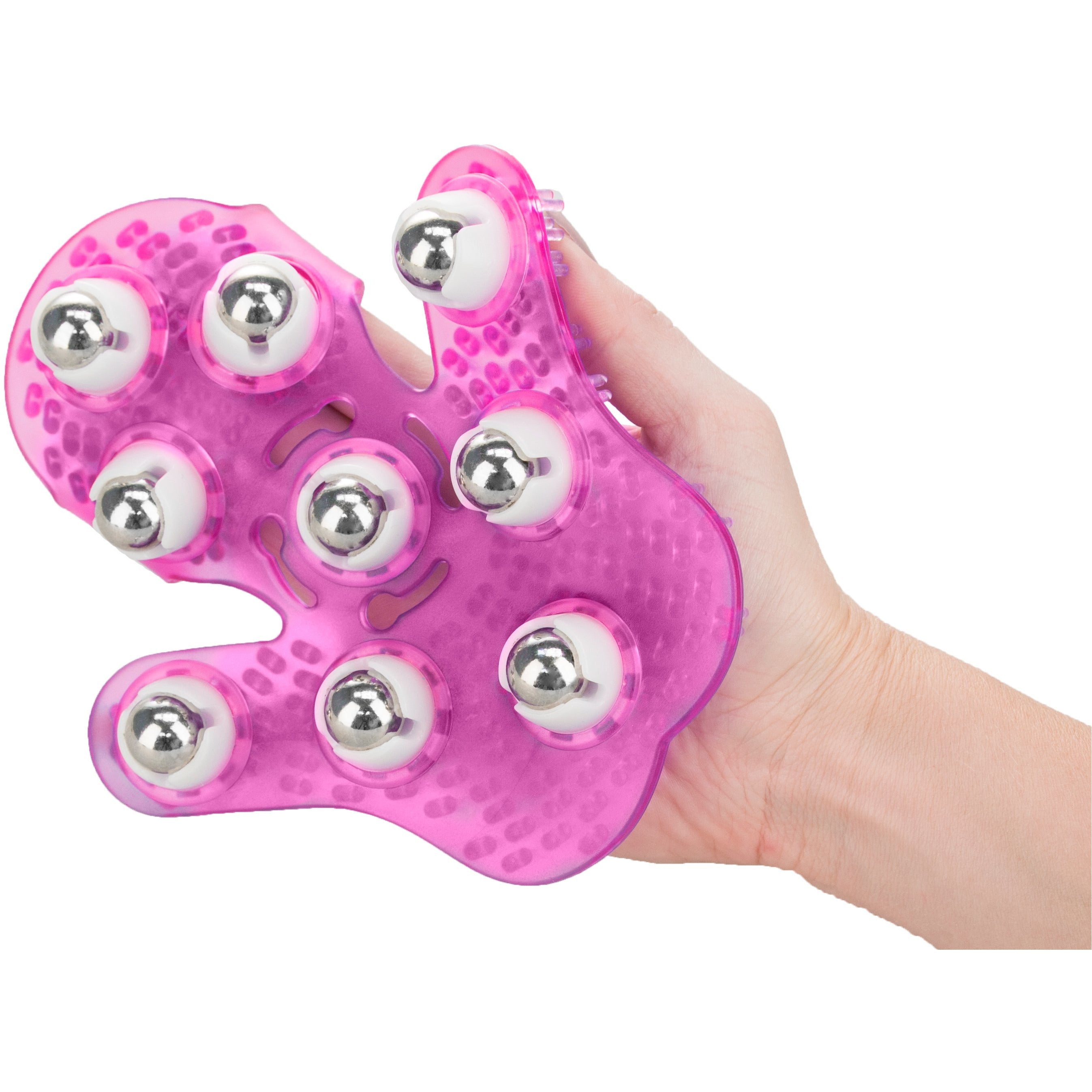 Roller Ball Massage Glove - Pink