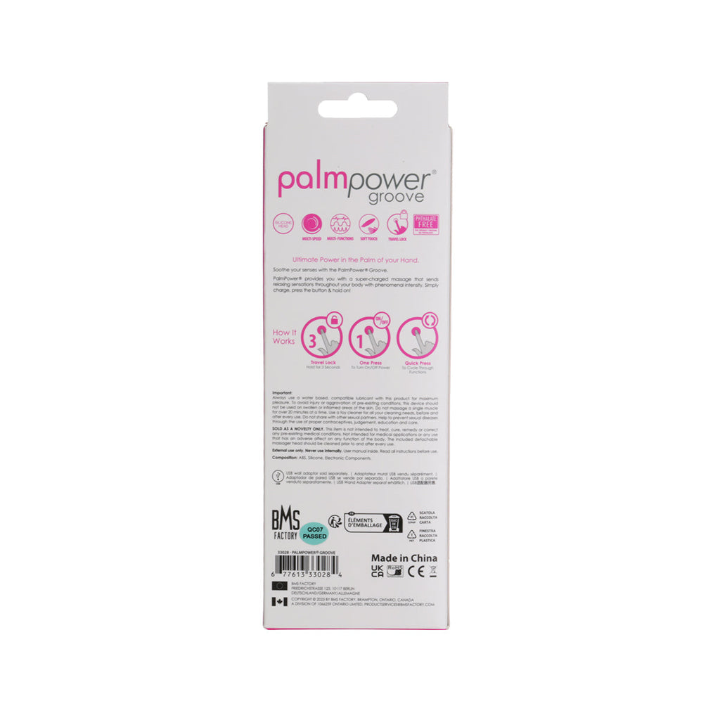 PalmPower - Mini baguette de massage Groove - Rose