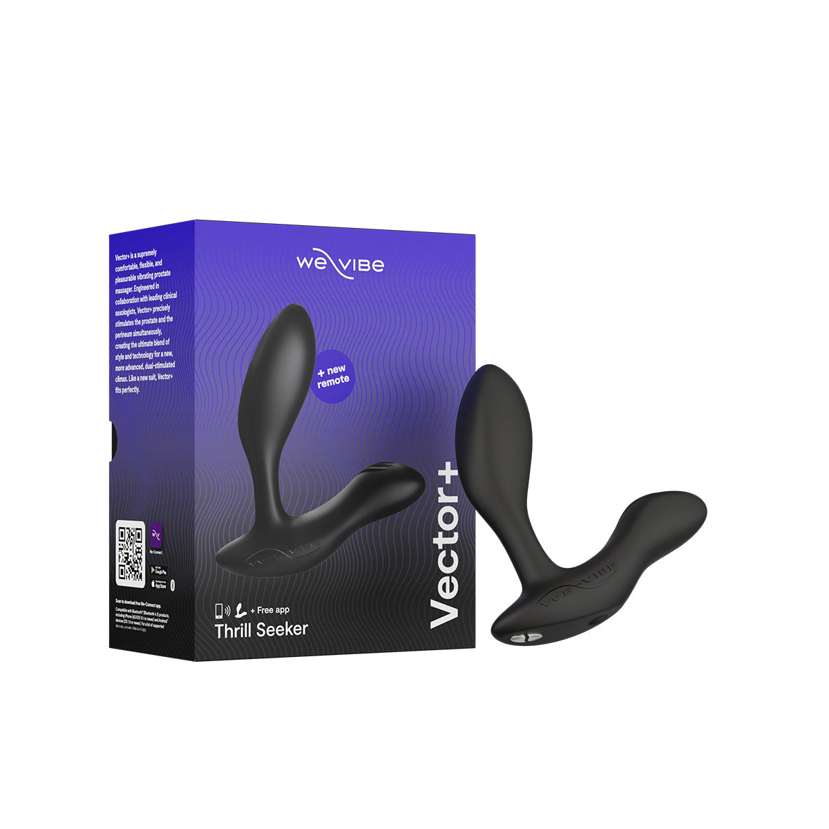 We-Vibe® Vector+ - Vibrating Prostate Massager - Charcoal Black