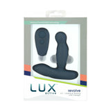 LUX active - Revolve Rotating & Vibrating Anal Massager Remote Included - 4.5" - Dark Blue