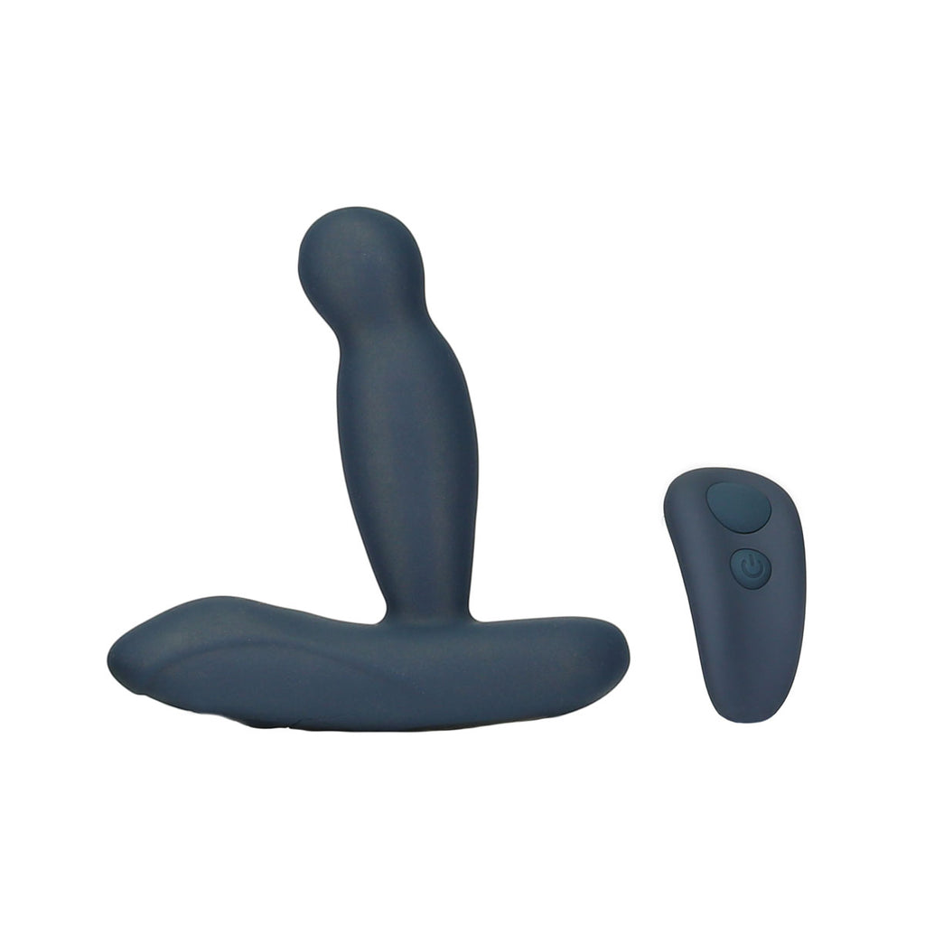 LUX active - Revolve Rotating & Vibrating Anal Massager Remote Included - 4.5" - Dark Blue