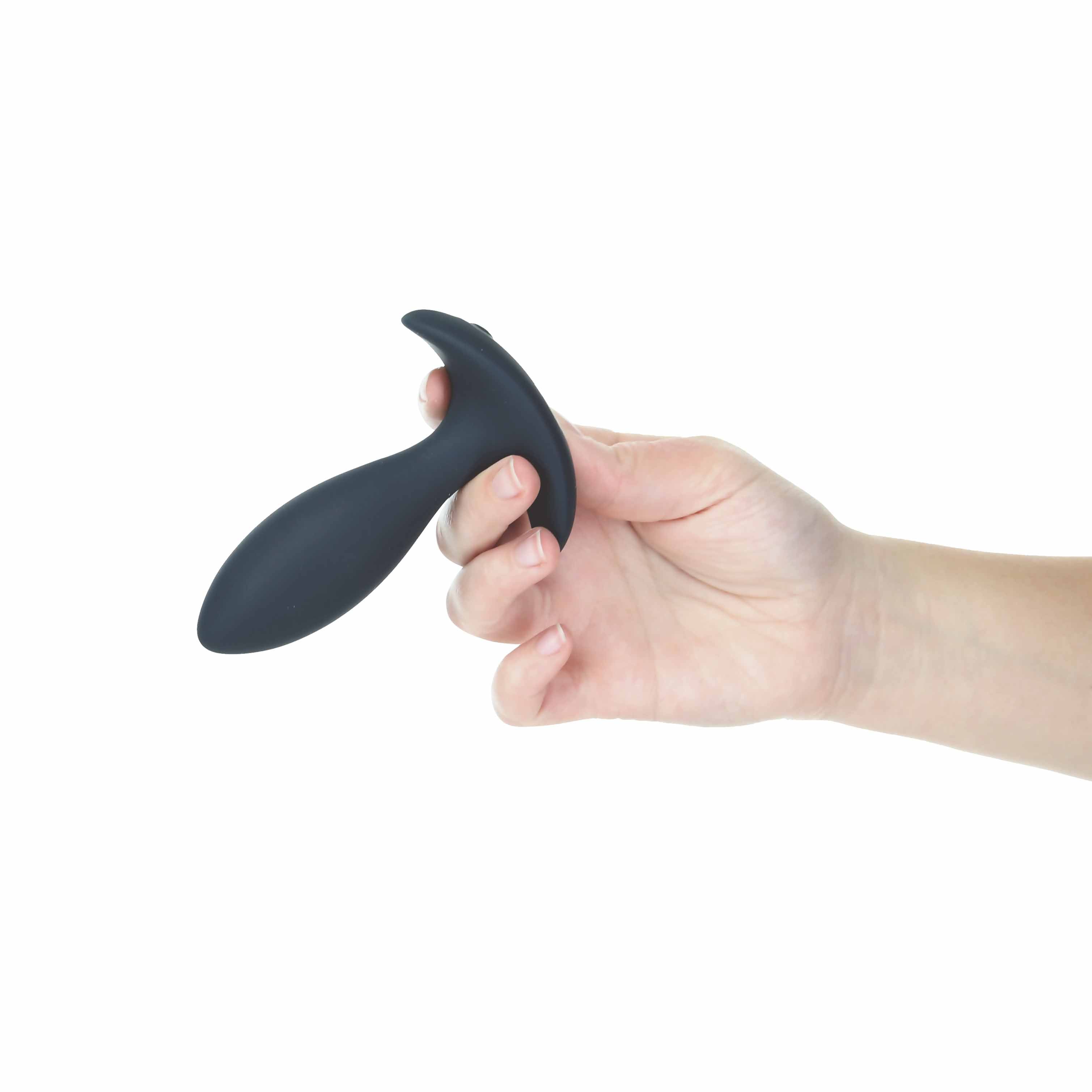 LUX active - Throb Silicone Anal Pulsating Massager with Remote - 4.5" - Dark Blue