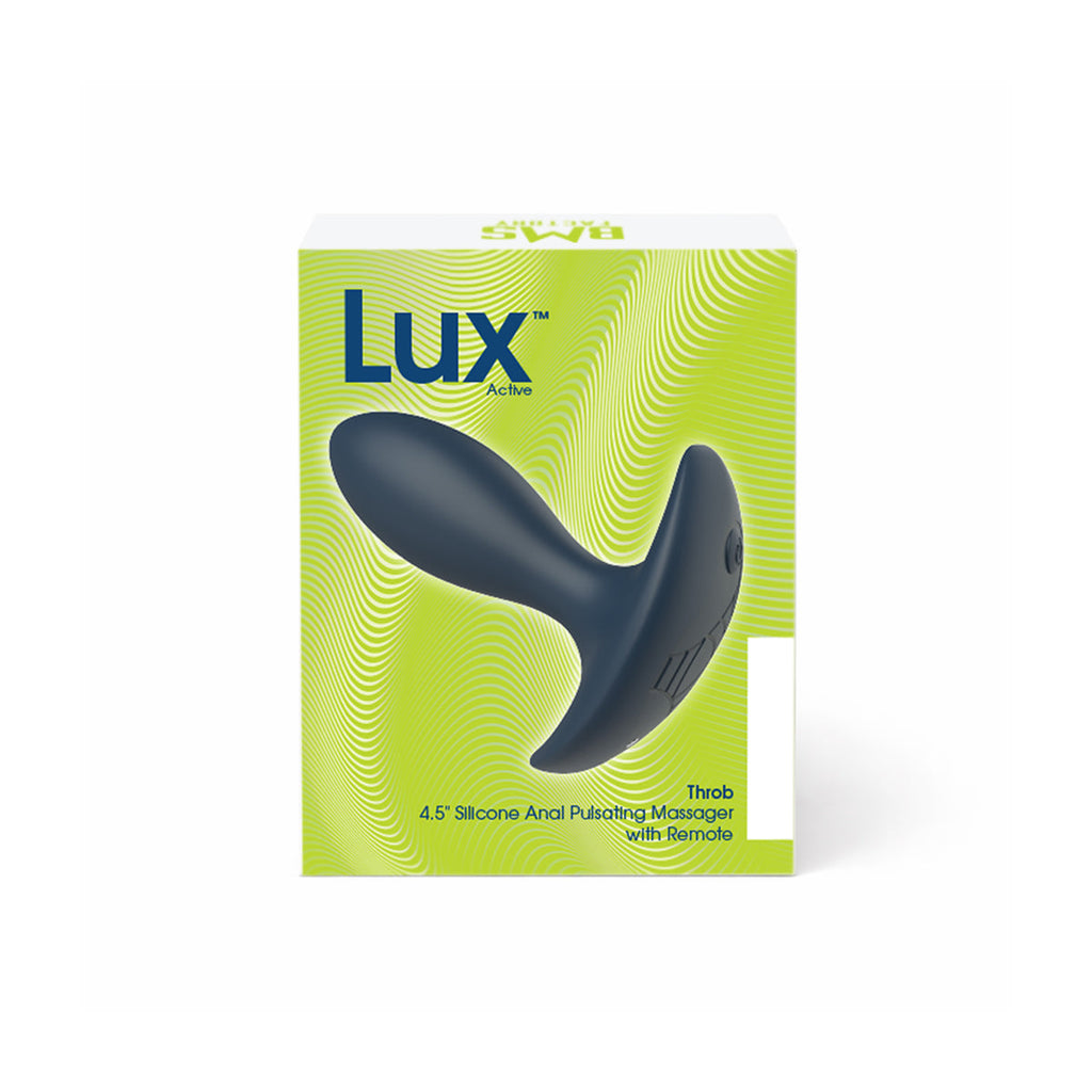 LUX active - Throb - Masseur anal pulsant de 11,4 cm - Télécommande incluse