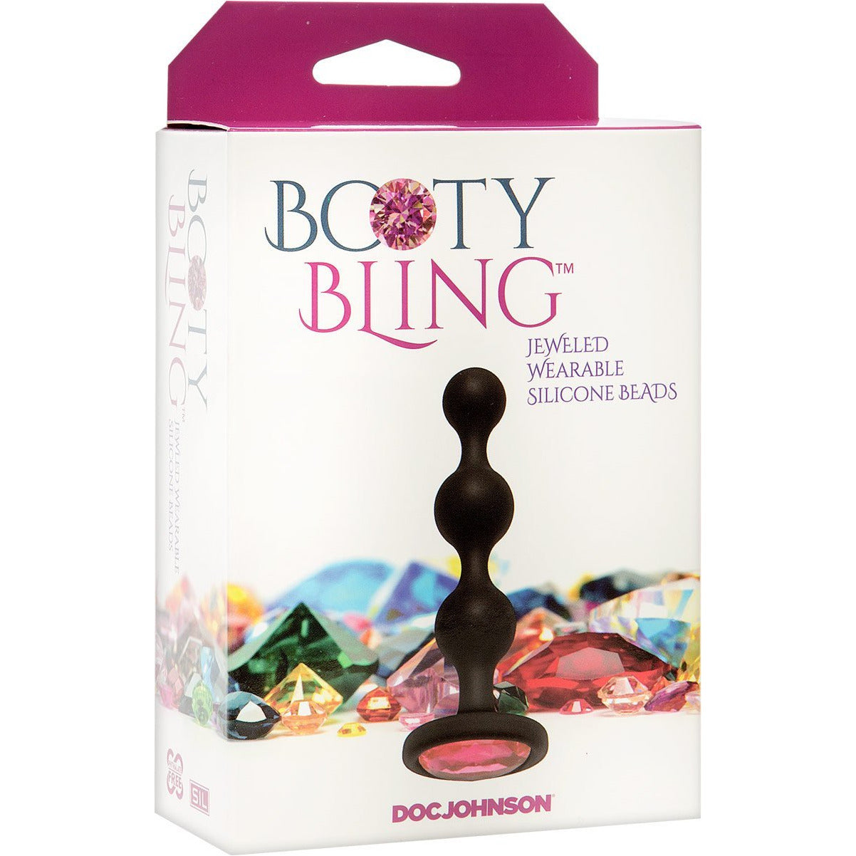 DOC JOHNSON® - BOOTY BLING Jeweled Wearable Silicone Beads - Pink