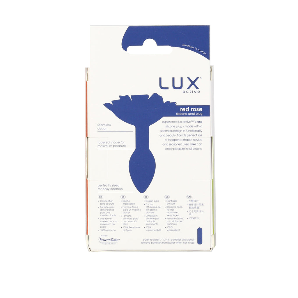 LUX active - Red Rose Silicone Anal Plug