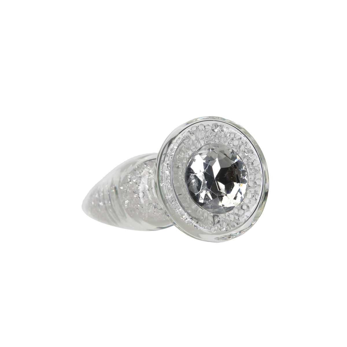 PILLOW TALK - FANCY - Luxurious Glass Anal Plug - Crystal Clear