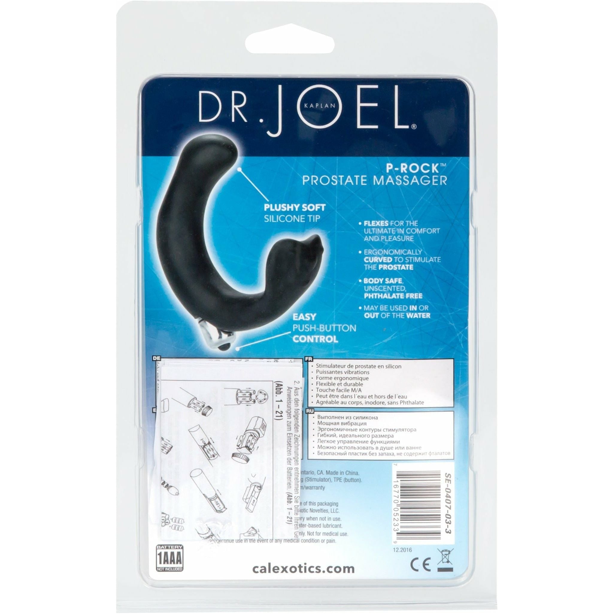 CALEXOTICS® - DR. JOEL - P-Rock Pure Silicone Prostate Massager - Black