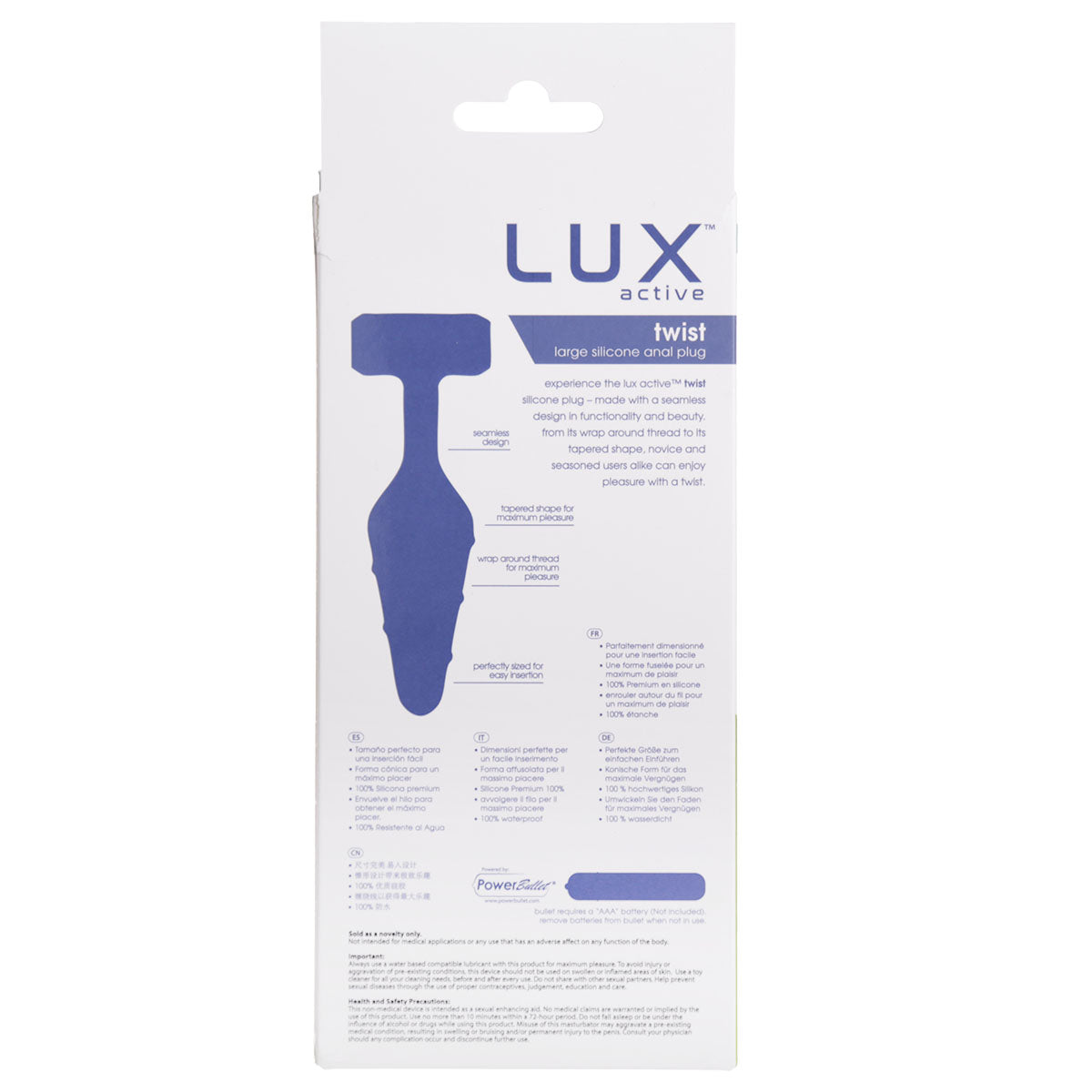 LUX active - Fiche torsadée - Grande - Bleu