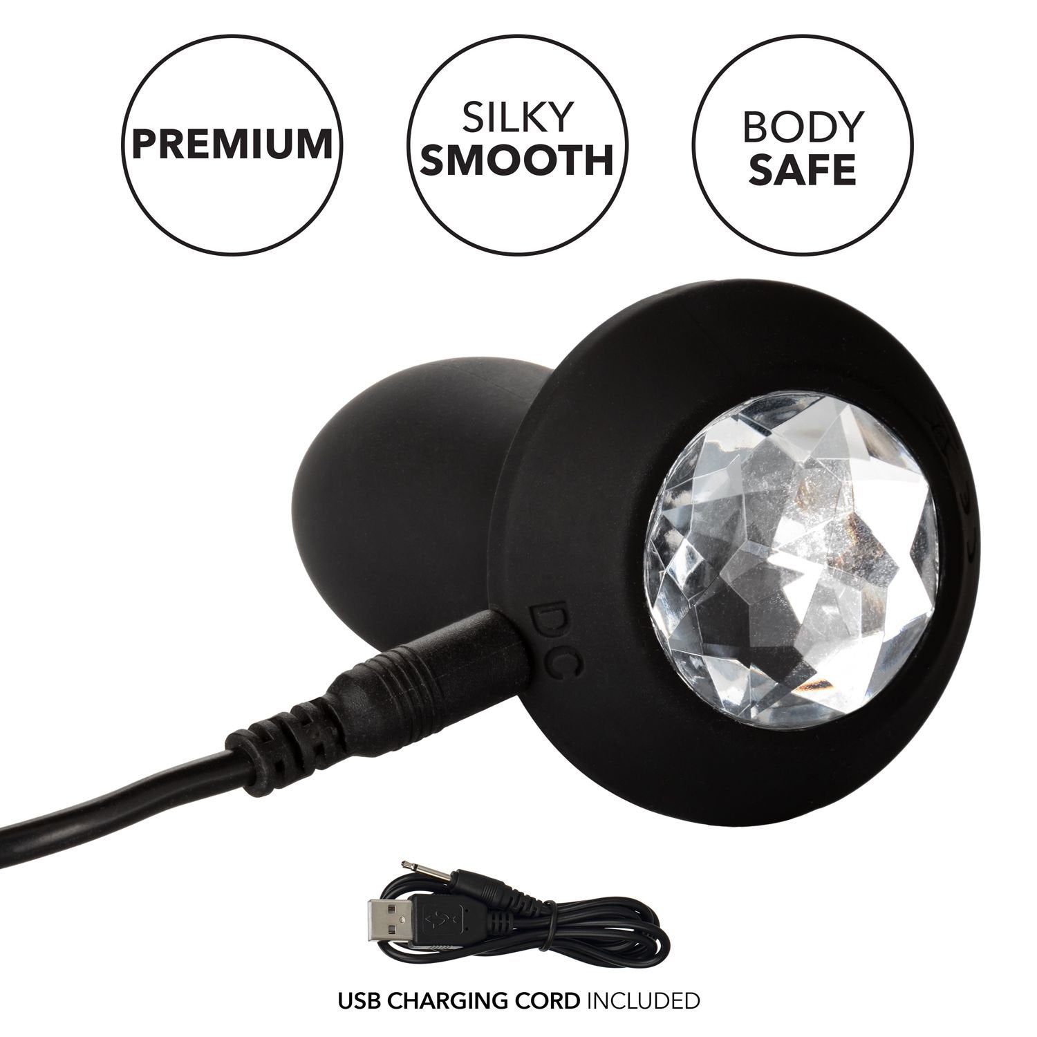 CalExotics® Sonde Vibrante en Cristal Power Gem – Noire