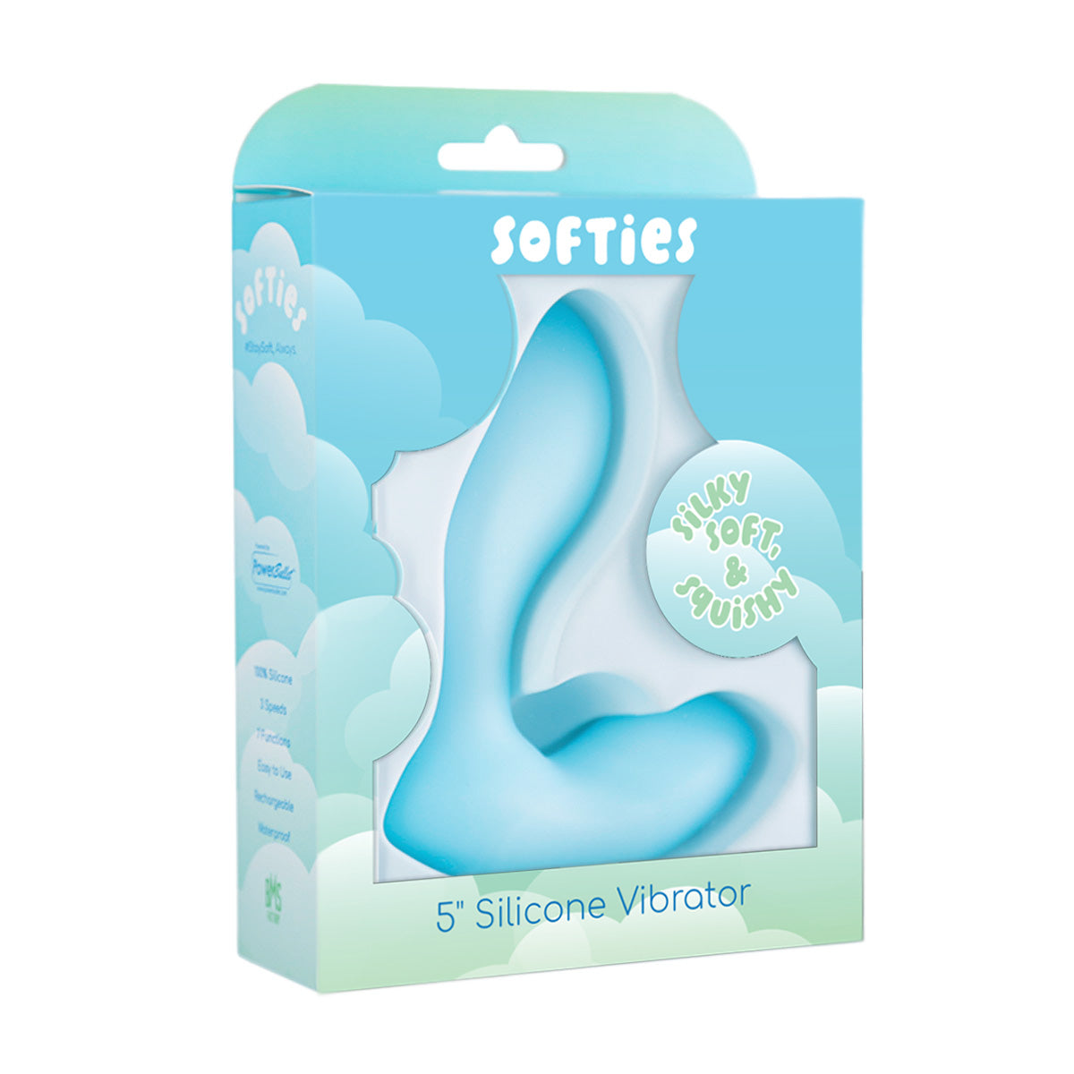 Softies 5” Silicone Vibrator – Blue