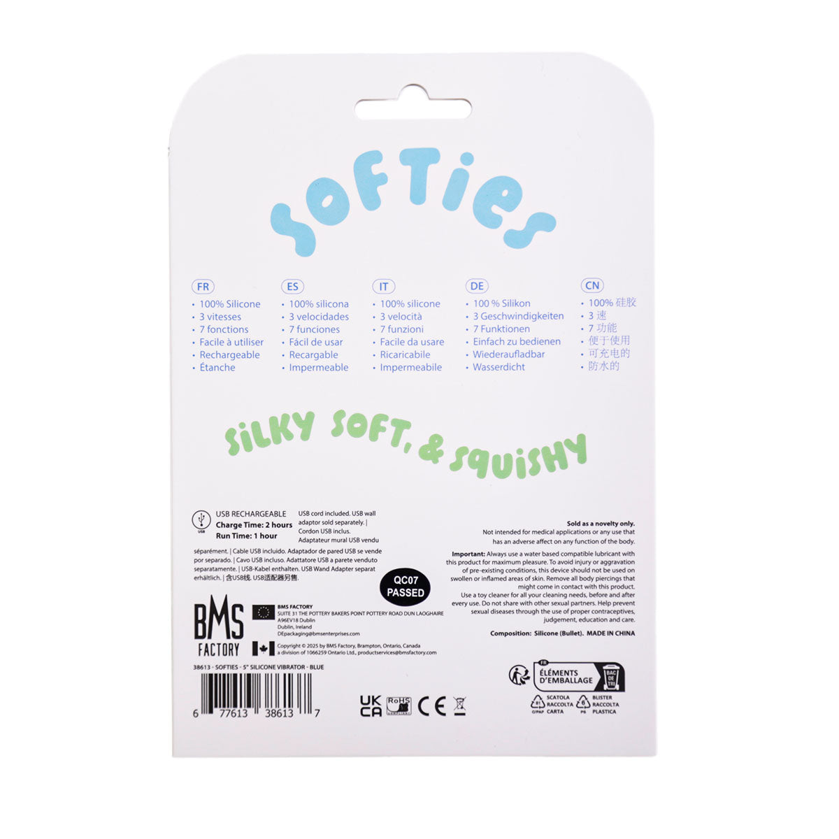 Softies 5” Silicone Vibrator – Blue