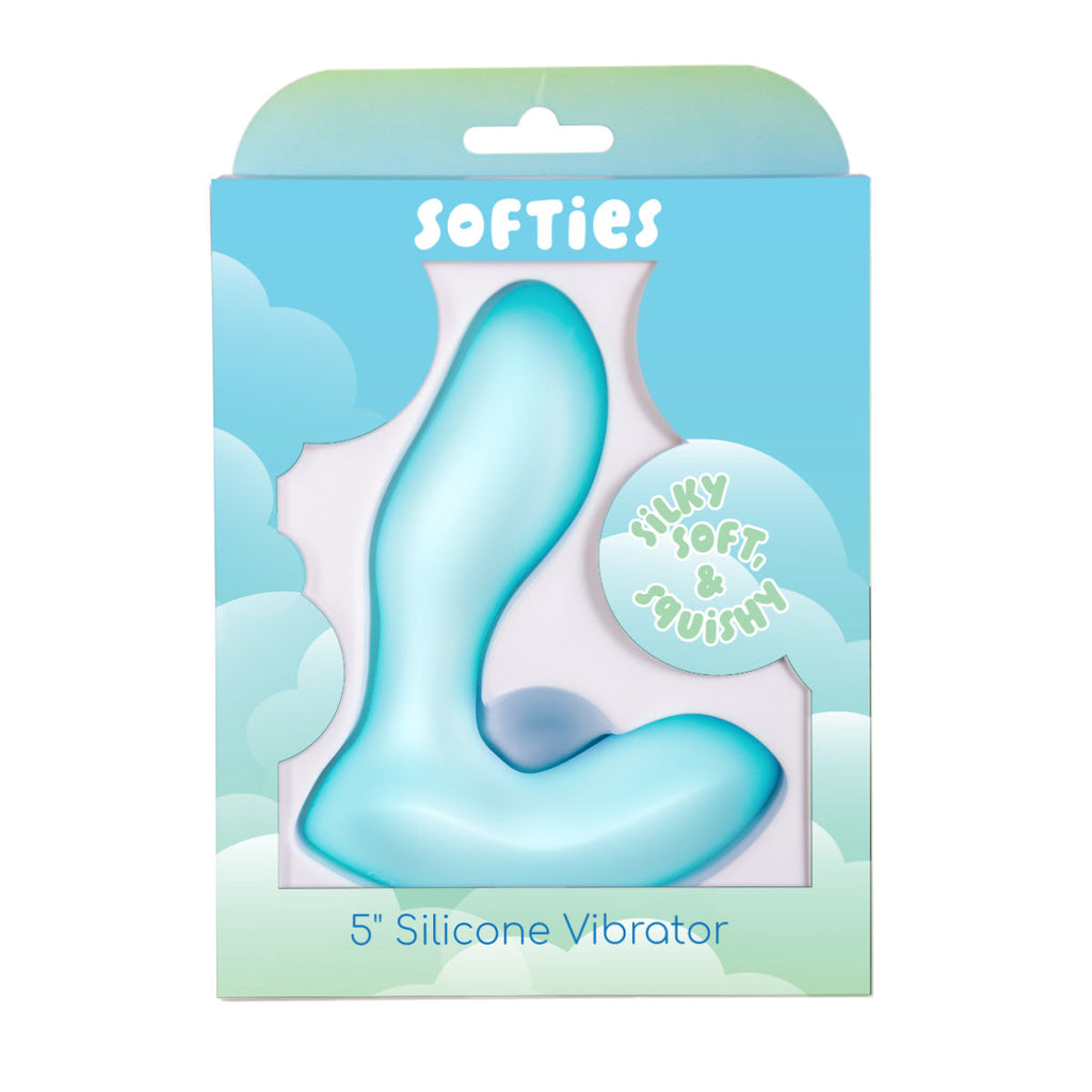 Vibromasseur en silicone Softies 5 po – Bleu