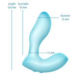 Vibromasseur en silicone Softies 5 po – Bleu