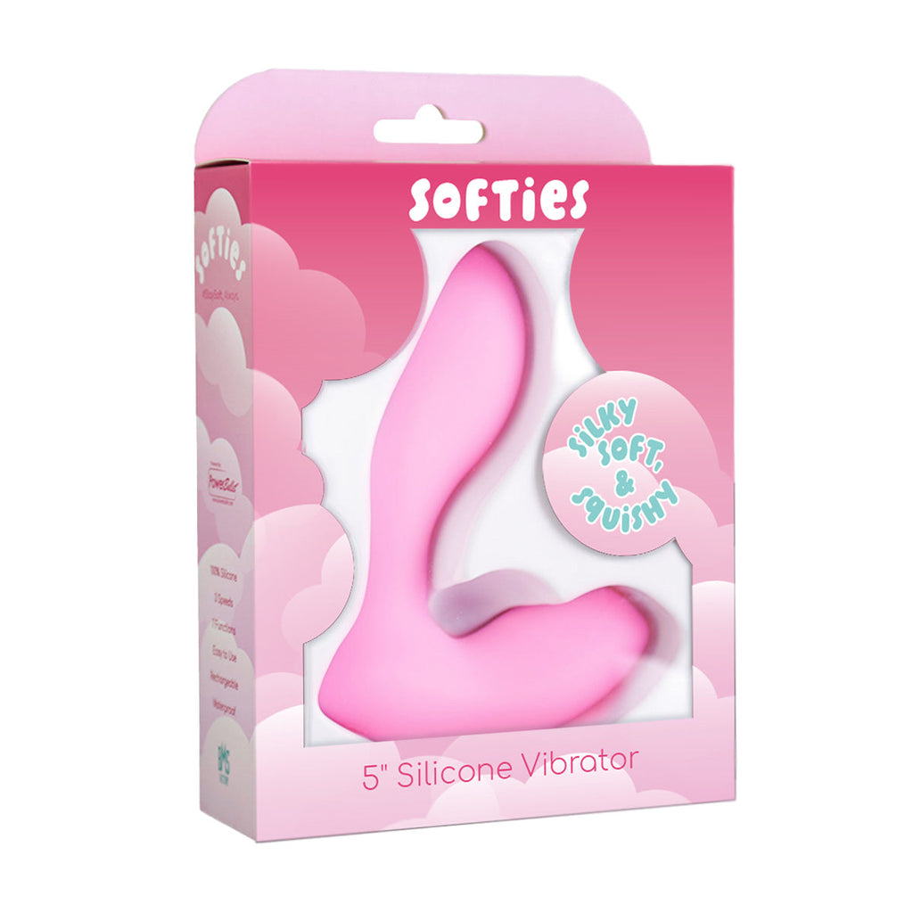 Vibromasseur en silicone Softies de 12,7 cm – Rose