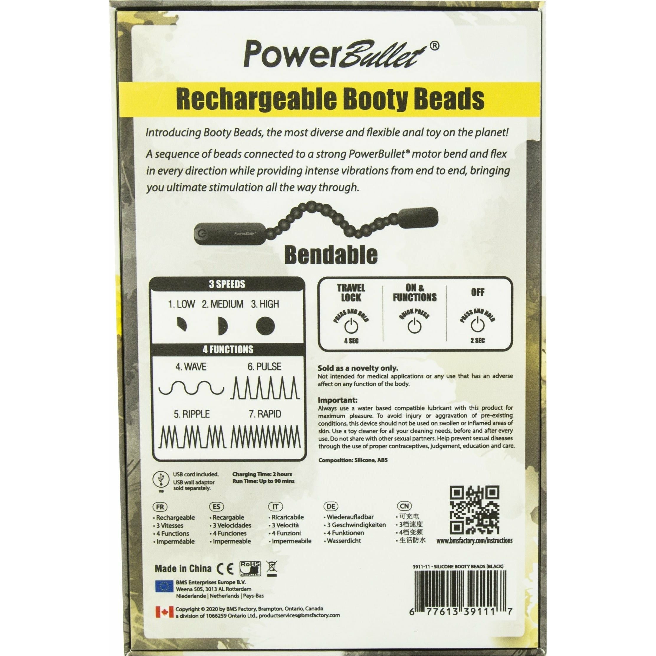 Perles anales rechargeables-Noir