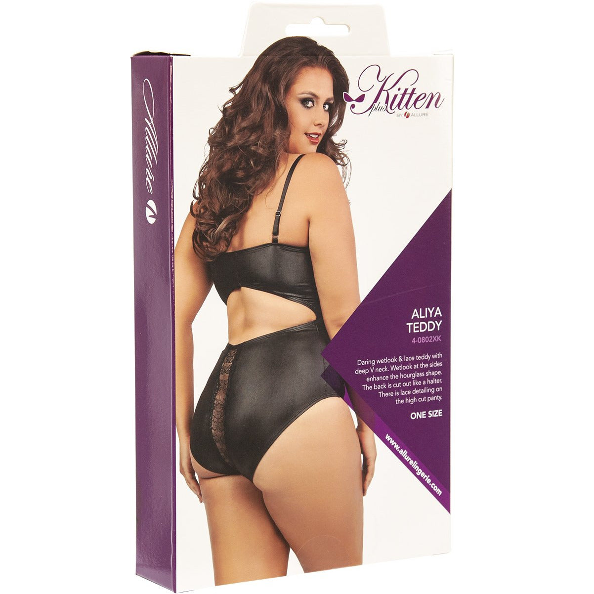 Kitten Plus par Allure - Aliya Teddy - Noir - Grande Taille
