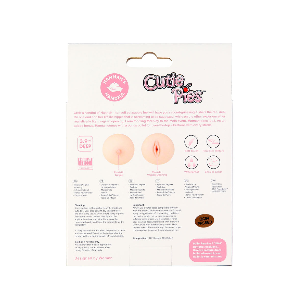 CutiePies - Le Plein les Mains d'Hannah - Masturbateur Pussy & Boobs