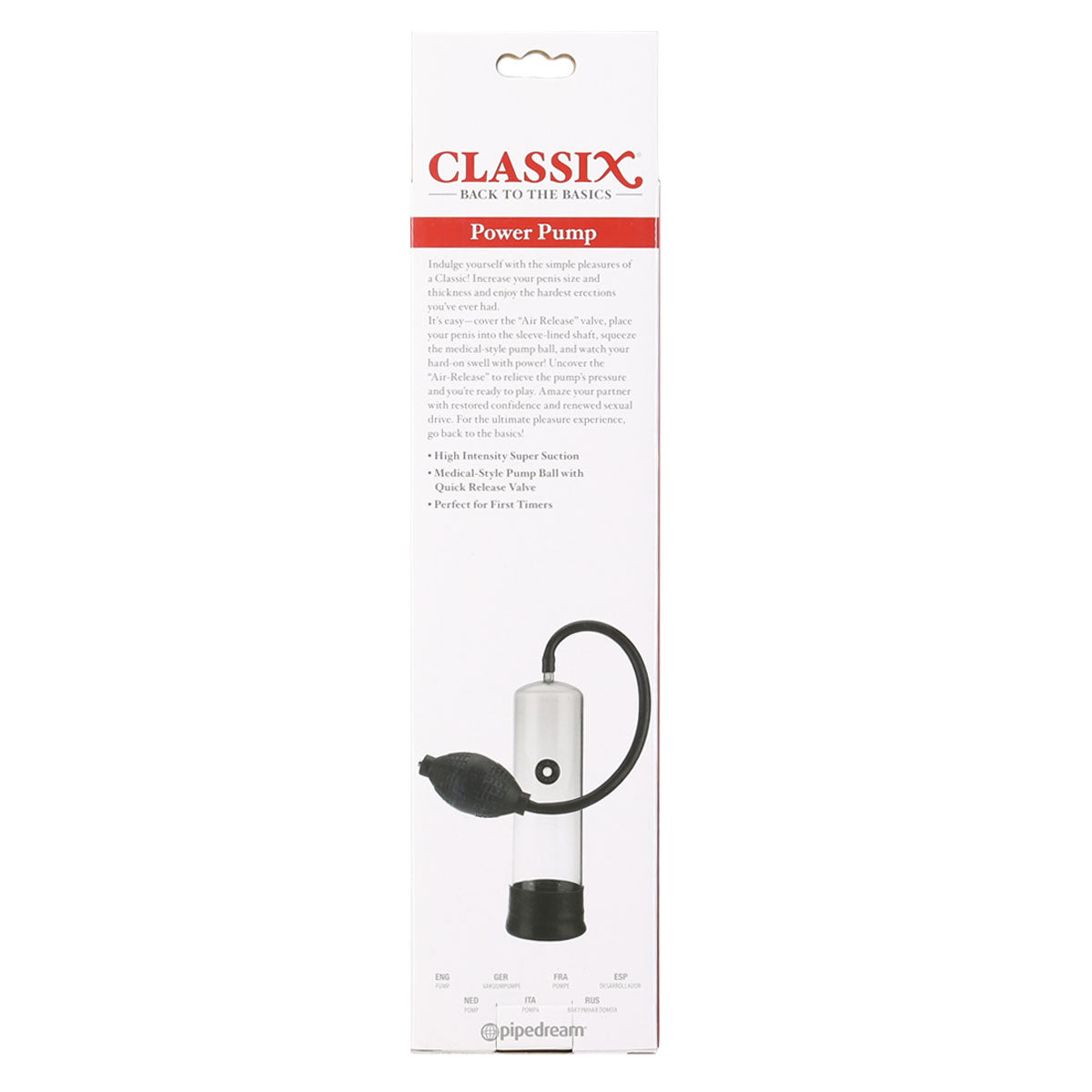 Pipedream Products Classix Pompe Énergisante