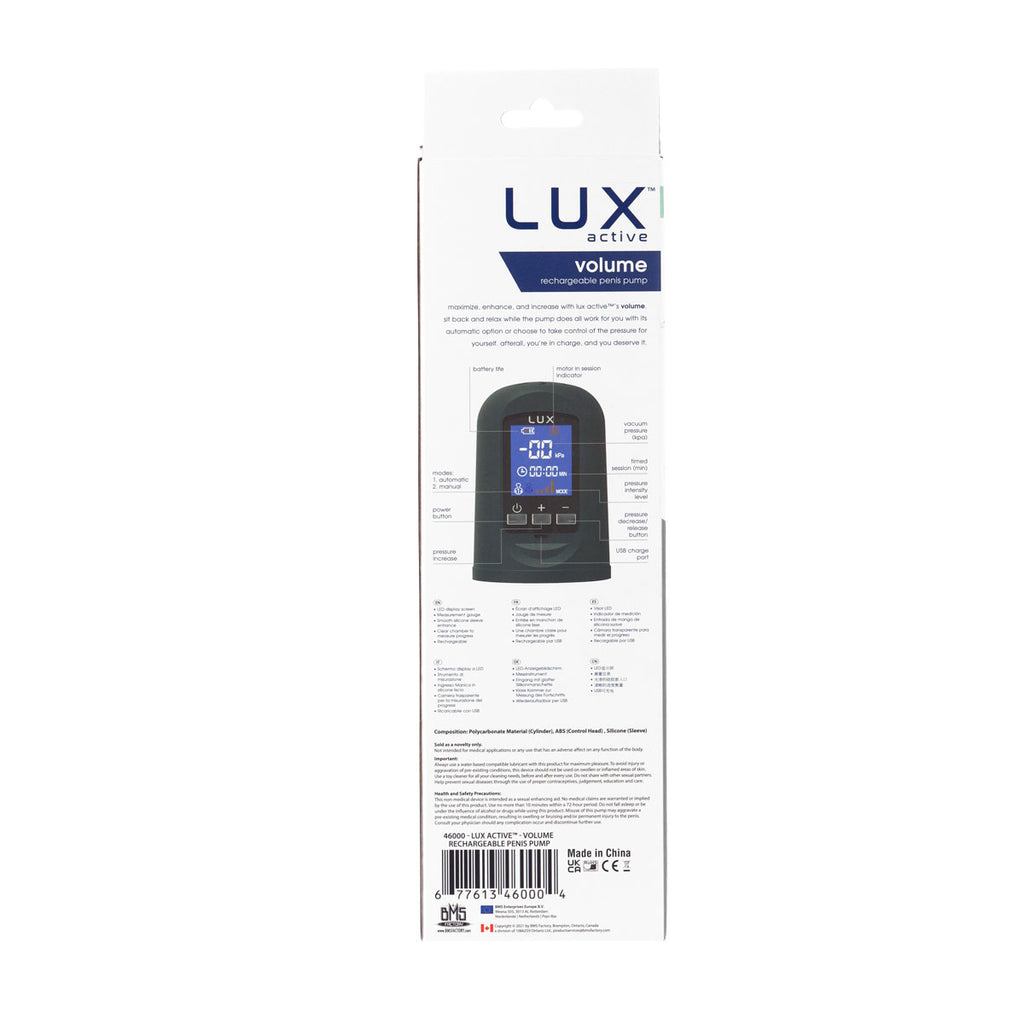 LUX active - Volume - Pompe à pénis rechargeable