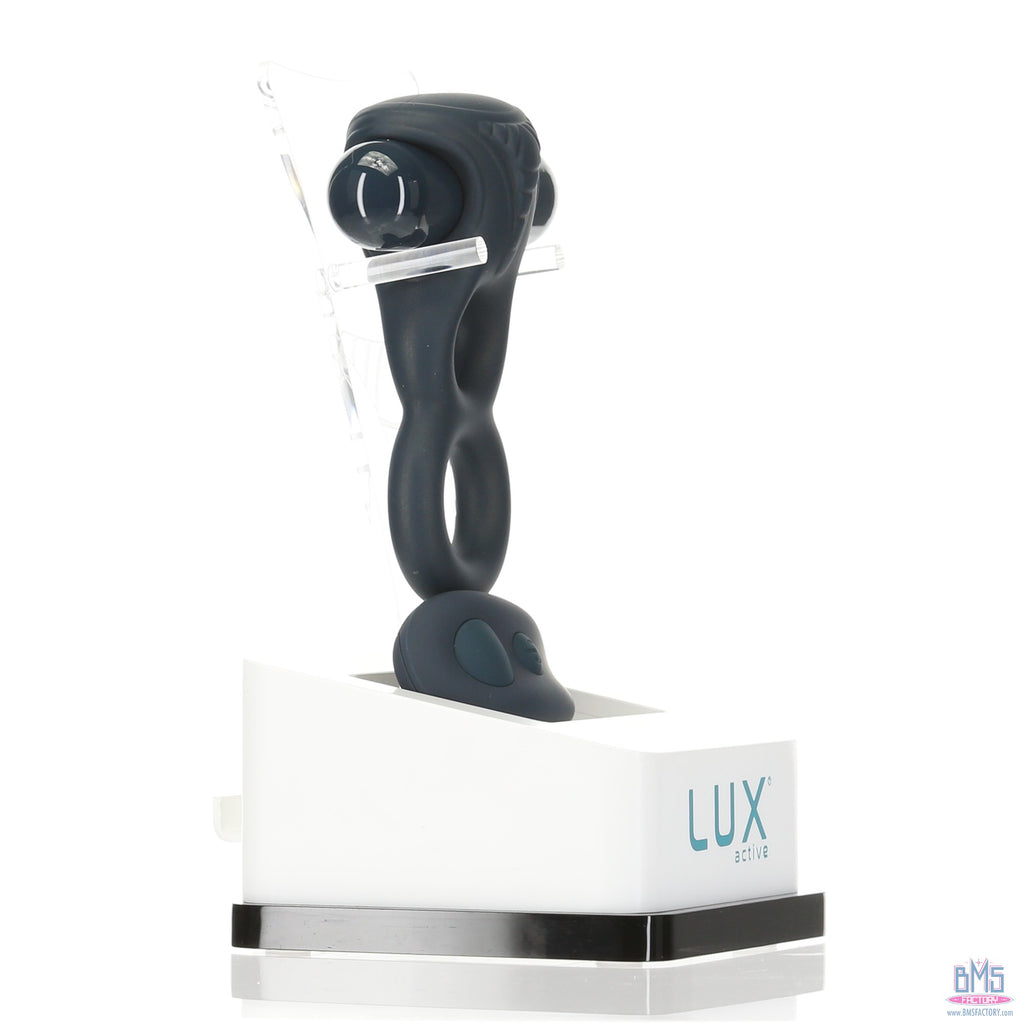 LUX active - Triad - 4.5" Vibrating Dual Cock Ring - Remote Included