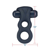 LUX active - Triad - Anneau pénien vibrant double de 4,5 pouces - Télécommande incluse