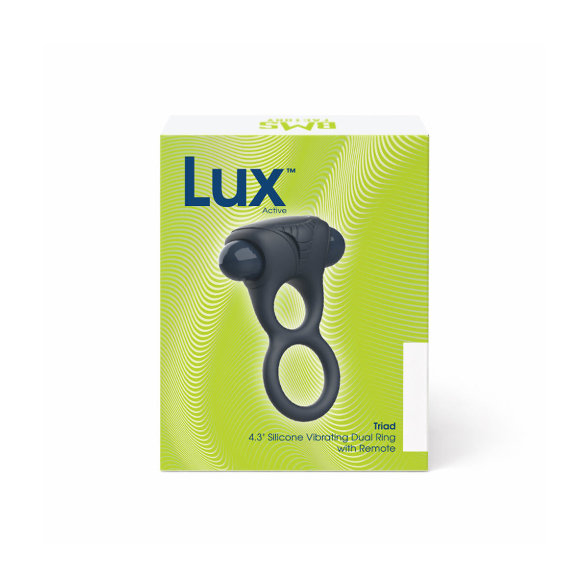 LUX active - Triad - 4.5" Vibrating Dual Cock Ring - Remote Included