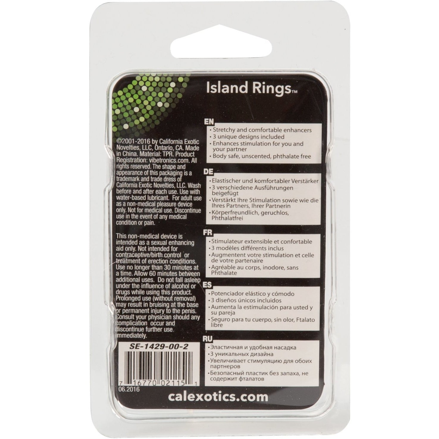 CALEXOTICS® - Silicone Island Rings - Clear